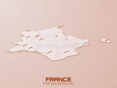 法国3英语字母表中的第四个字母地图形象.未来的皮地图.地理学的采用