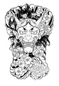 满背玛雅图腾图片