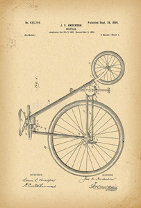 1899专利自行车自行车历史发明