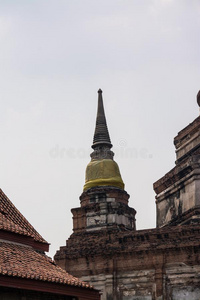 泰国或高棉的佛教寺或僧院Chillan茶蒙科尔采用大城府泰国