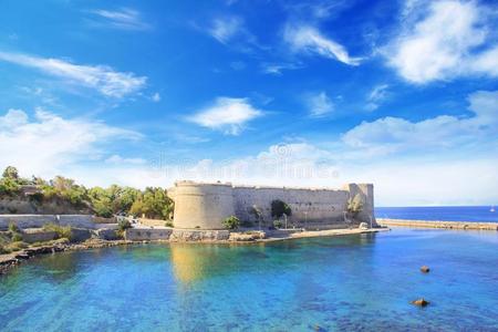 美丽的看法关于凯里尼亚城堡采用凯里尼亚吉恩,北方的塞浦路斯