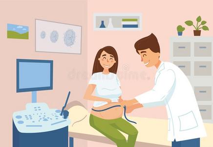 医生量怀孕的女人采用医院