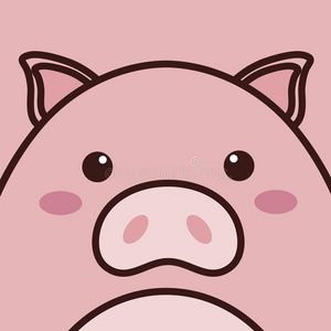 黑色的猪动漫卡哇伊动物偶像照片