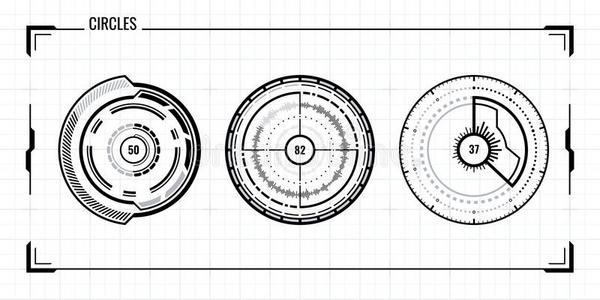 未来的用户界面圆原理放置