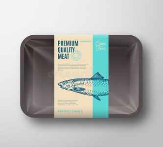 额外费用质量凤尾鱼.抽象的矢量鱼塑料制品盘子和