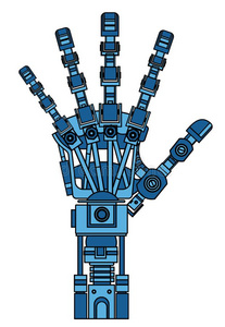 机器人臂.这矢量说明是用过的同样地一说明英语字母表的第15个字母