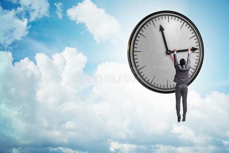 指已提到的人商人采用时间管理观念照片