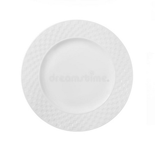 空的盘子隔离的向白色的背景
