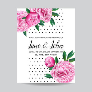 花的婚礼招待.救助指已提到的人日期卡片和盛开的粉红色的