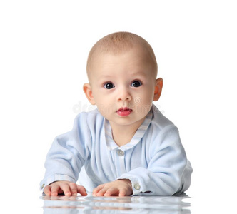 num.四月婴儿小孩婴儿男孩采用蓝色布ly采用g幸福的你看