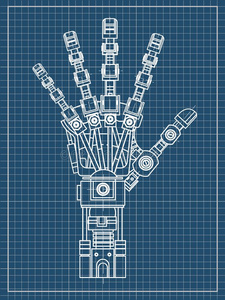 机器人臂.这矢量说明是用过的同样地一说明英语字母表的第15个字母