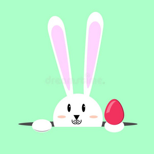 白色的复活节兔子.复活节兔子