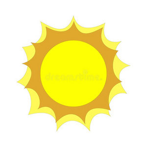 平的矢量太阳偶像说明向白色的背景共空间