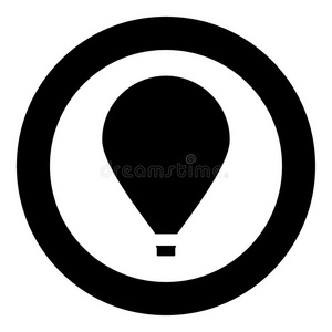 热的天空气球偶像黑的颜色采用圆