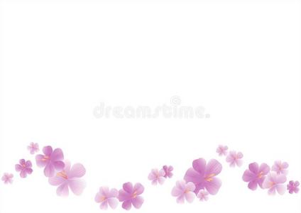 飞行的光紫色的花隔离的向白色的背景.苹果-