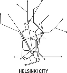 芬兰首都赫尔辛基城市地图