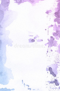 抽象的手疲惫的紫罗兰和粉红色的水彩背景,拉斯特