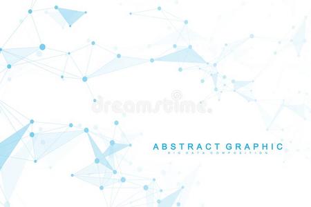 几何学的抽象的背景和连接的线条和点.graphicapplicationpackage图形应用程序包