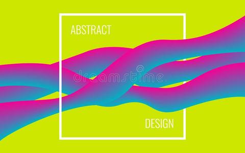 抽象的现代的海报.富有色彩的液体情况采用框架.时髦的