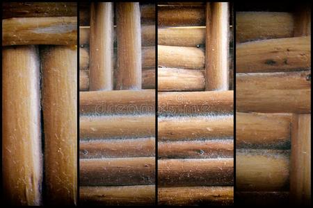 木制的柳条质地关于编制物品为背景使用