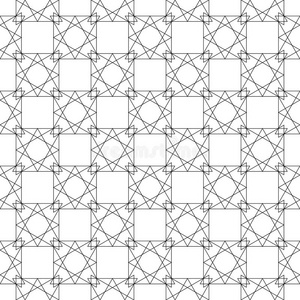 几何学的装饰.黑的向白色的无缝的模式