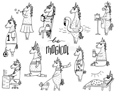 指已提到的人漂亮的放置关于11手-疲惫的独角兽和字体-是玛吉卡