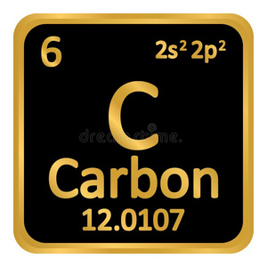 非周期周期的表元素碳偶像.照片