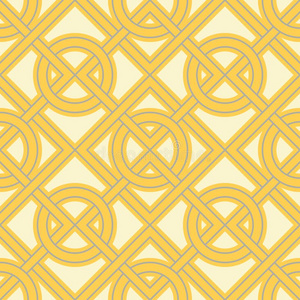 几何学的无缝的模式.黄色的灰色和白色的有色的后面