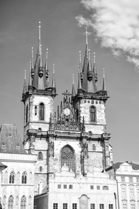 教堂和螺旋塔采用布拉格,捷克人共和国