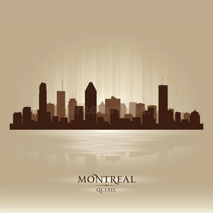 蒙特利尔魁北克地平线城市轮廓