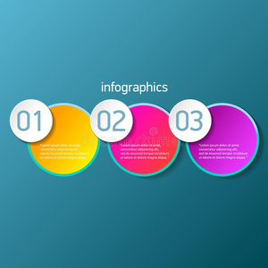 矢量颜色现代的进步纸横幅放置和num.三选择