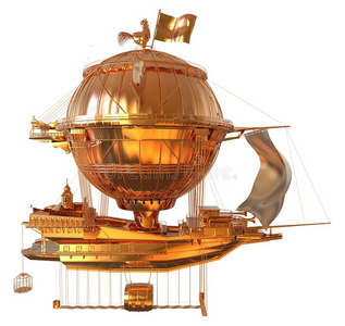 金色的幻想飞艇策帕林飞艇可驾驶的气球3英语字母表中的第四个字母插科打