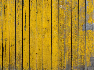 黄色的有色的老的木材木板质地背景