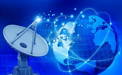 全球的通讯科技和卫星盘