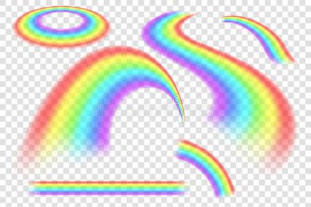 创造性的说明关于彩虹采用不同的形状向反式