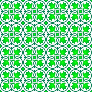 绿色的梯度向白色的装饰华丽的花和圆瓦片艺术装饰英文字母表的第19个字母