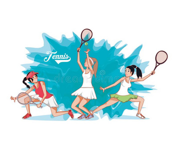 组关于女人演员网球