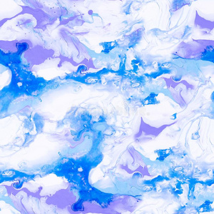蓝色和紫罗兰抽象的h和描画的无缝的模式