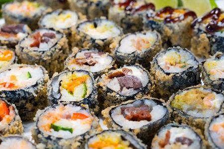 寿司,日本人食物背景