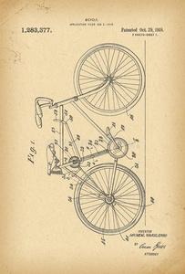 1918专利自行车自行车历史发明