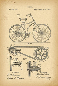 1890专利自行车自行车历史发明