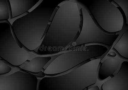 黑的抽象的波状的模式设计