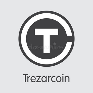 Trezarcoin数字的货币-矢量蜘蛛网偶像.