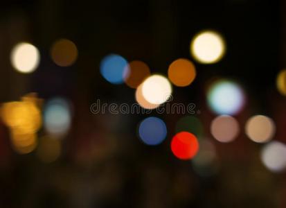 demand需要聚焦的焦外成像光,抽象的背景在夜照片