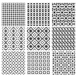 装饰几何学的无缝的榜样采用黑的和白色的.