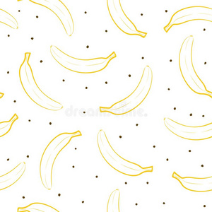 无缝的模式关于黄色的梗概香蕉