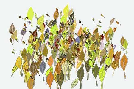 现代的几何的树叶绘画背景模式抽象的.我