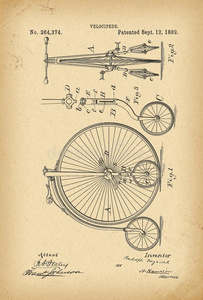 1882专利自行车自行车历史发明