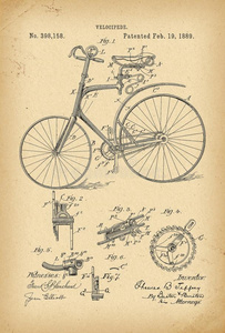 1889专利自行车自行车历史发明