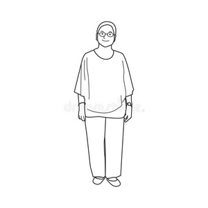 有插画的报章杂志成熟的女人起立单独的照片